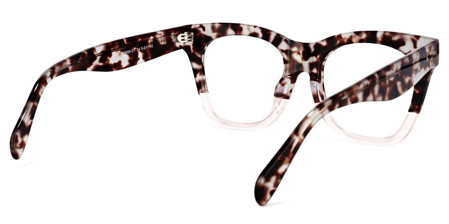 Rectangle Tandy Light Tortoise Frame Glasses | ZEELOOL UK4