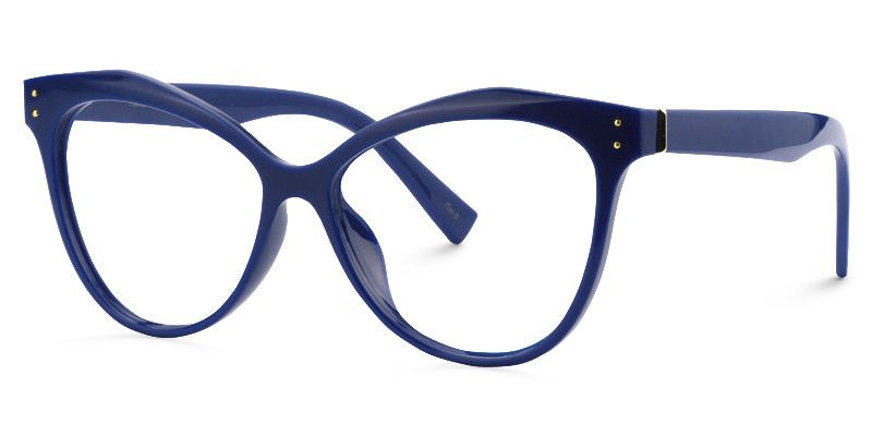 Saul Cat Eye Dark Blue Glasses  | ZEELOOL UK2