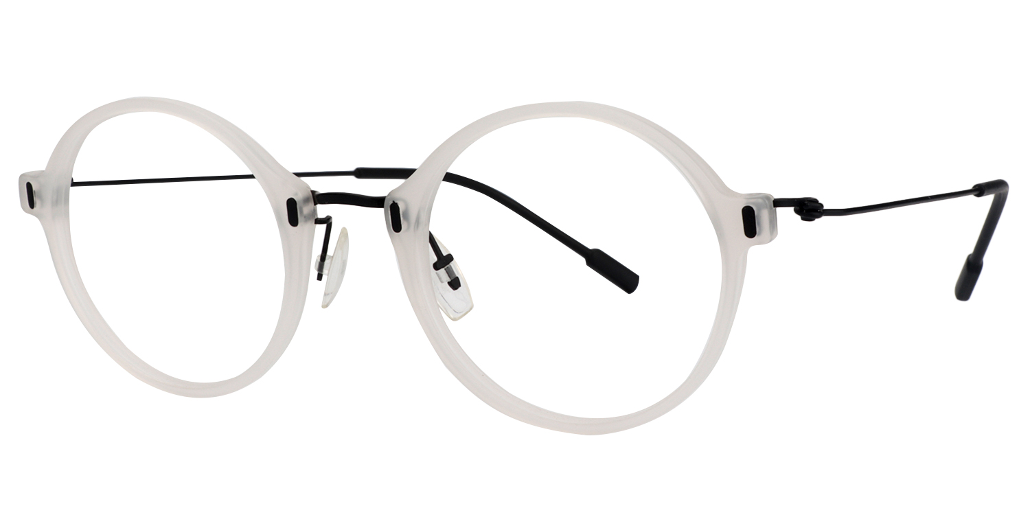 Olga Round White Glasses3