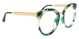 Penny Round Green-Floral Glasses2