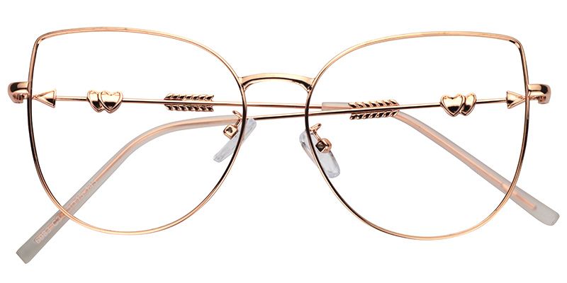 Alvina Cat Eye Gold Glasses | ZEELOOL UK1