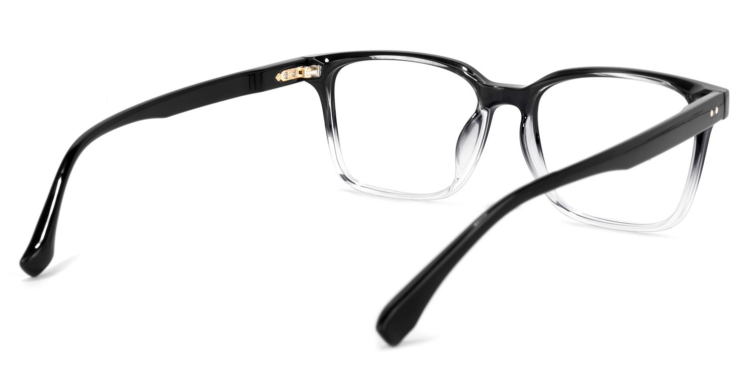Roman Rectangle Black Glasses | ZEELOOL UK4