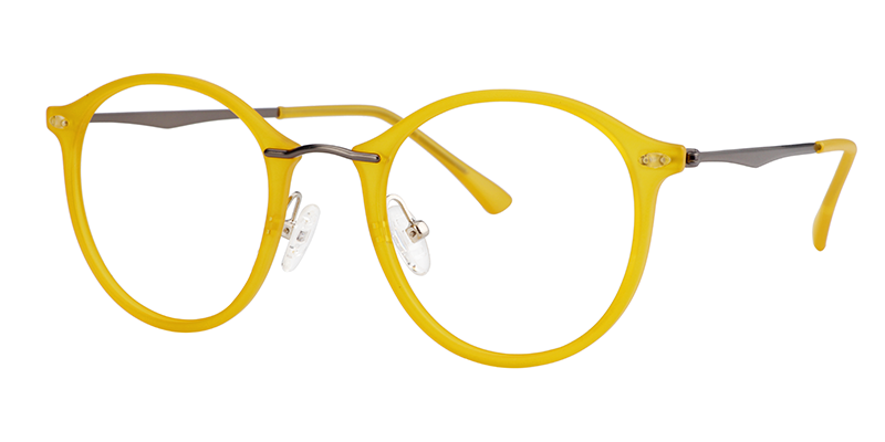 Ivy Round Yellow Glasses | ZEELOOL UK4