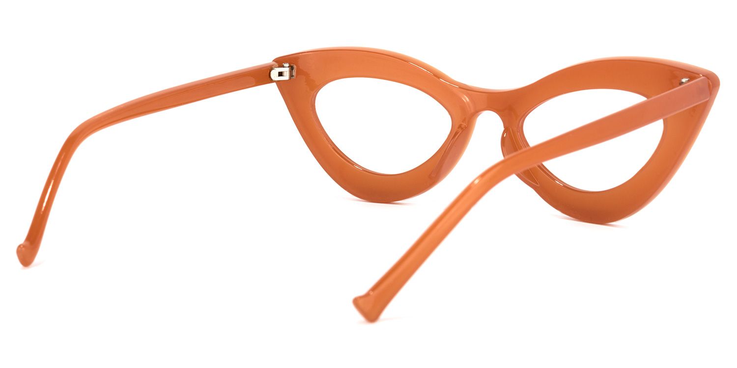 Quennell Cateye Burnt Orange Glasses | ZEELOOL UK4