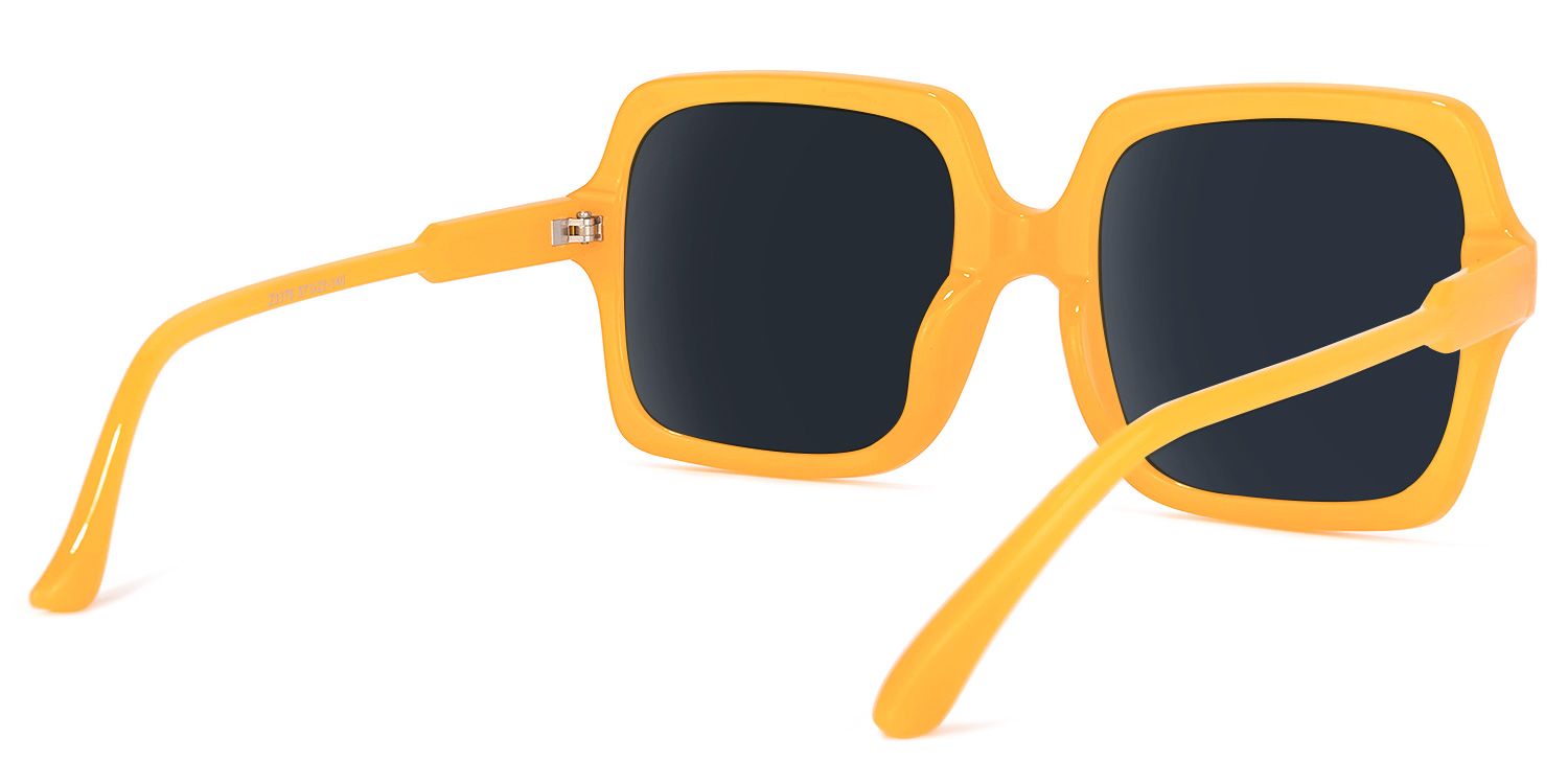 Ronnie Square Yellow Sunglasses | ZEELOOL UK4
