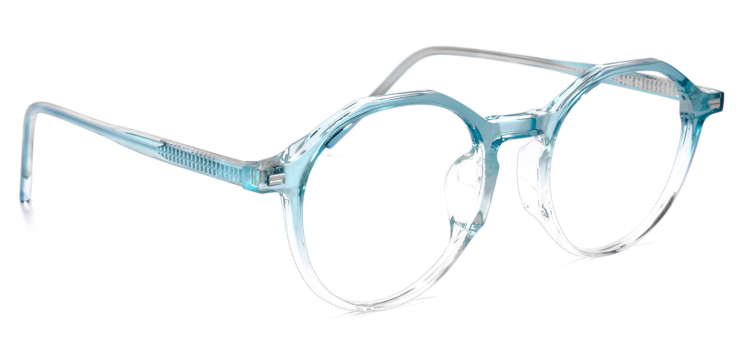 Sasha Round Light-Blue Glasses | ZEELOOL UK2
