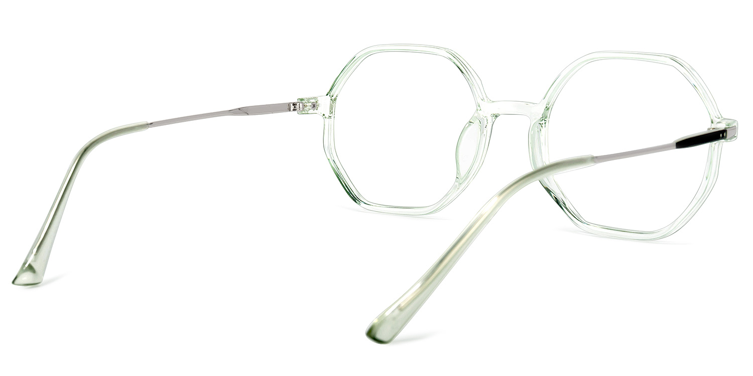 Tanner Geometric Light-Green Glasses | ZEELOOL UK4