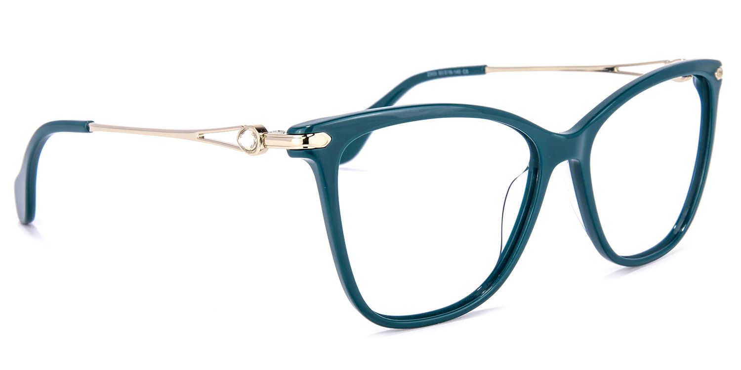 Westley Butterfly Peacock-Green Glasses | ZEELOOL UK2