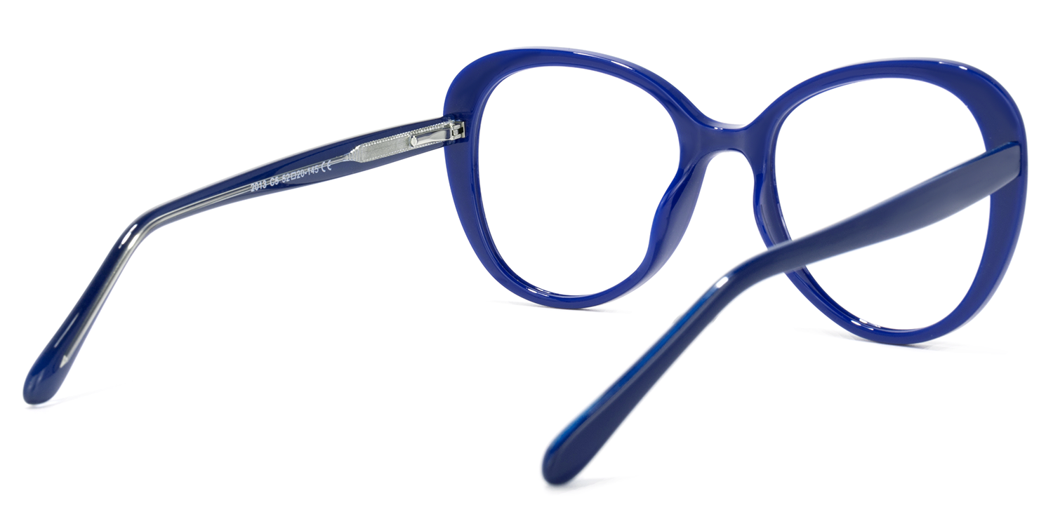 Elena Round Blue Glasses | ZEELOOL UK4