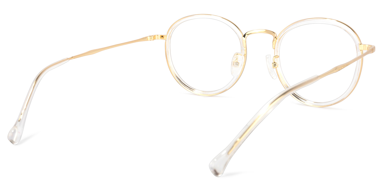 Yahya Round Gold-Crystal Glasses | ZEELOOL UK4