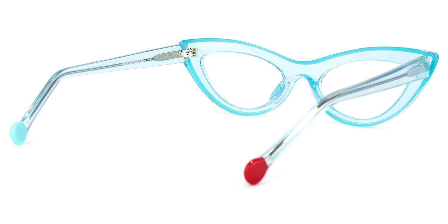 Yuki Cateye Light-Blue Glasses | ZEELOOL UK4