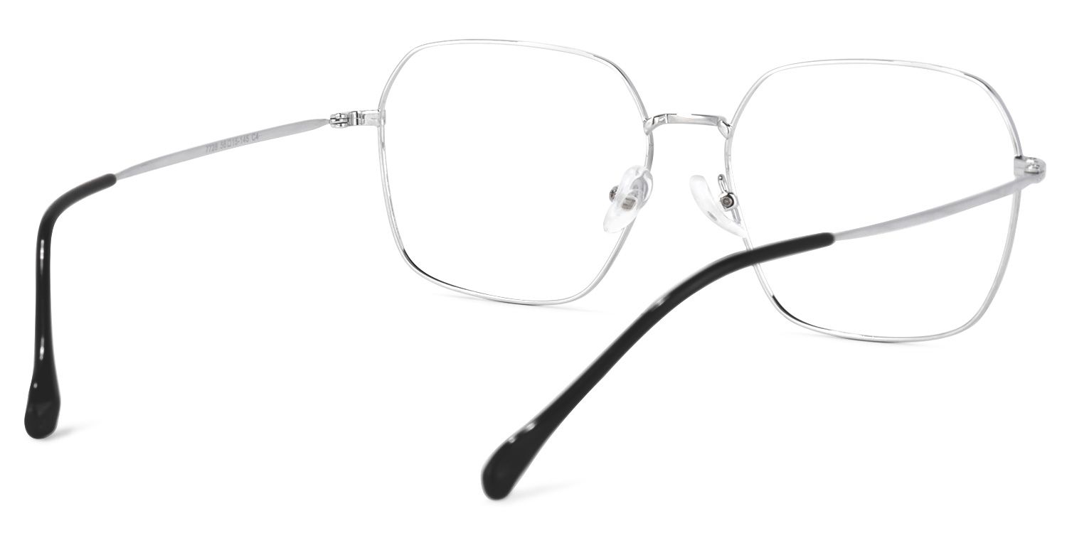 Zander Square Silver Glasses | ZEELOOL UK4