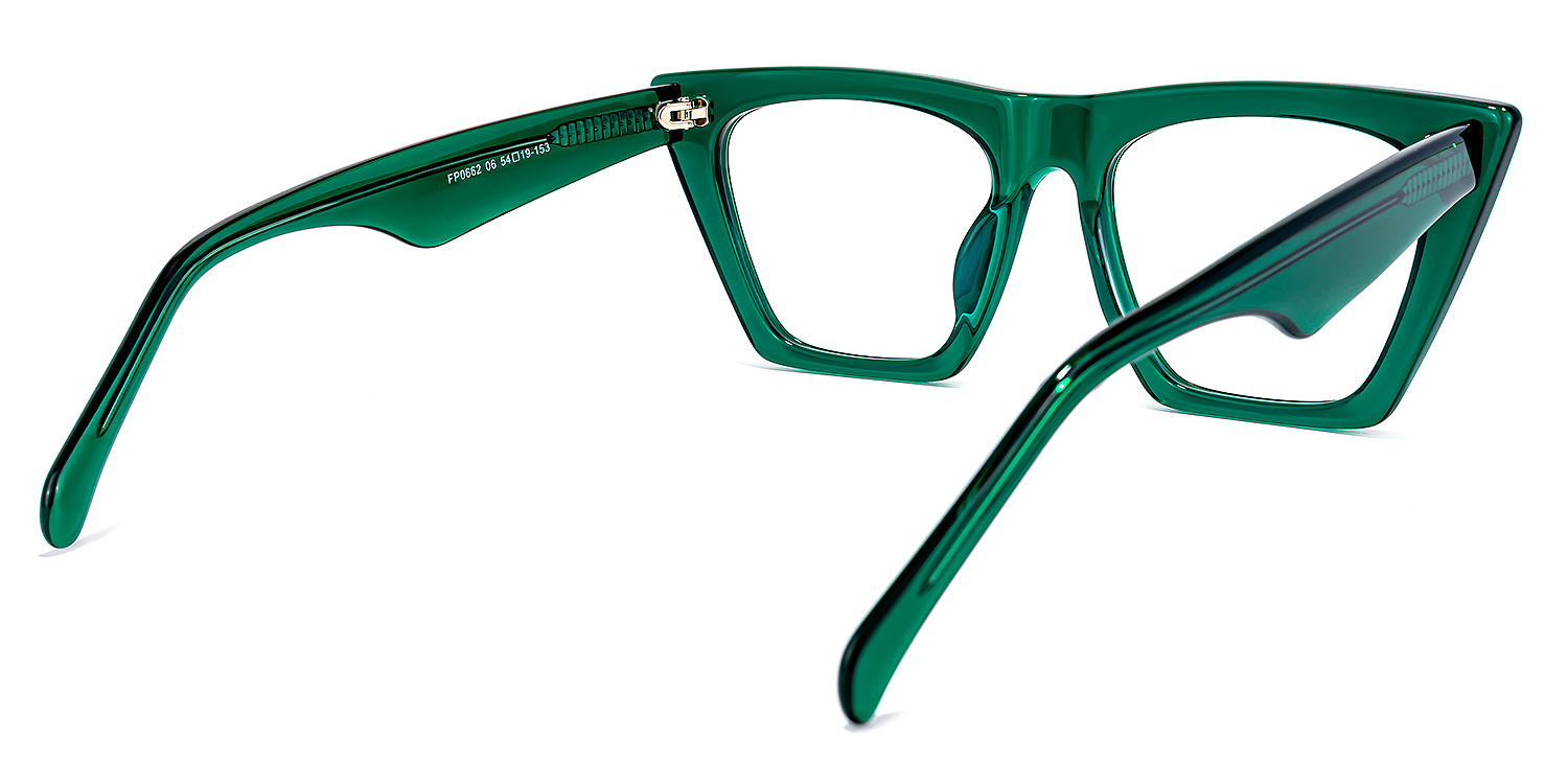 Cecile Cat Eye Green Glasses | ZEELOOL UK4