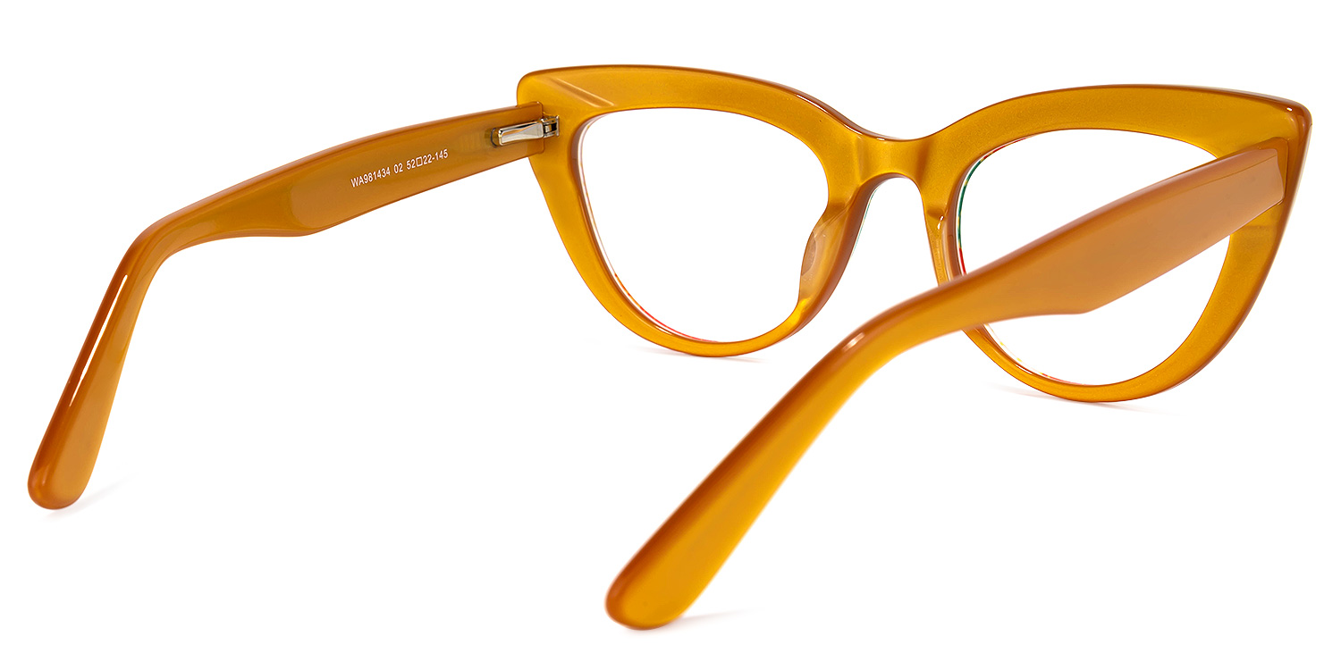 Makie Cateye Yellow Glasses | ZEELOOL UK4