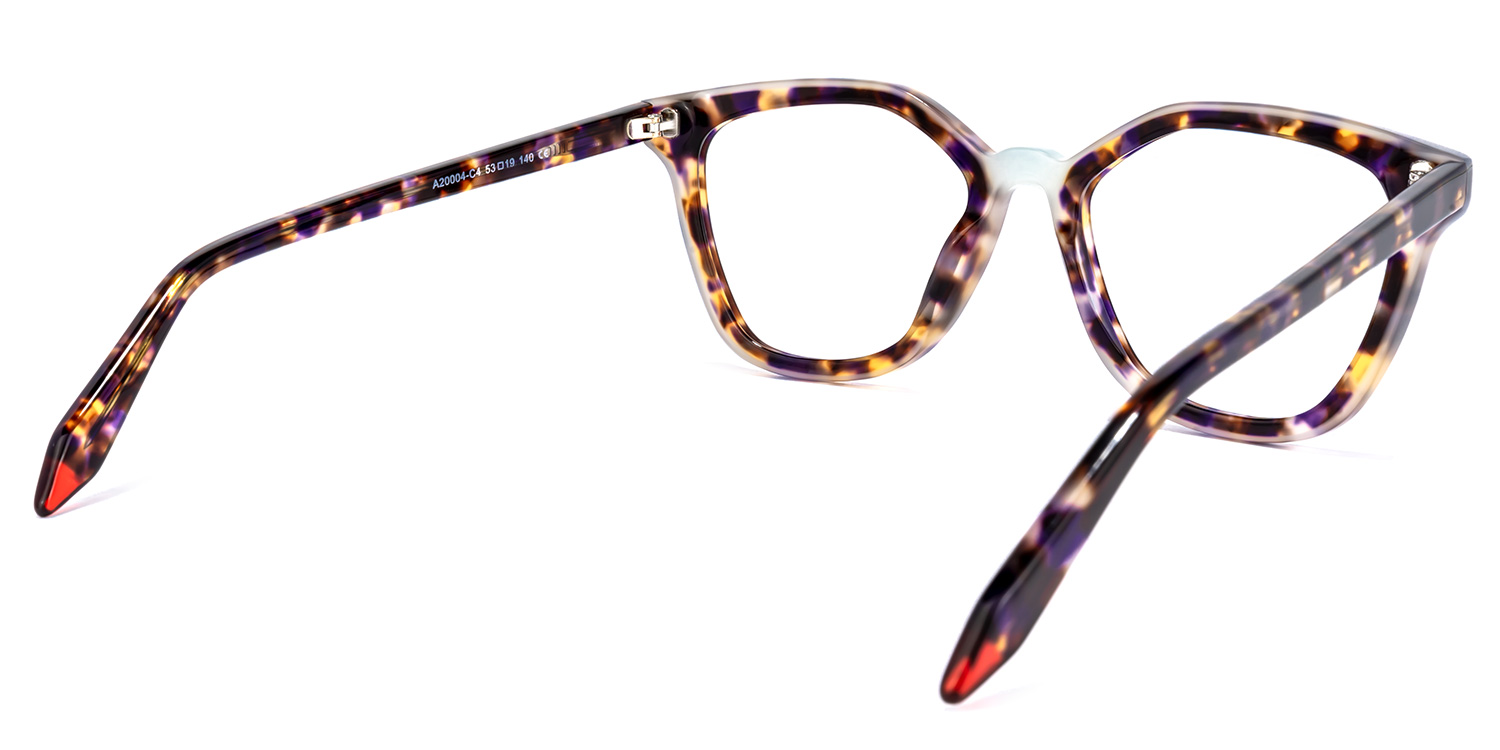 Yannick Square Purple-Tortoise Glasses | ZEELOOL UK4
