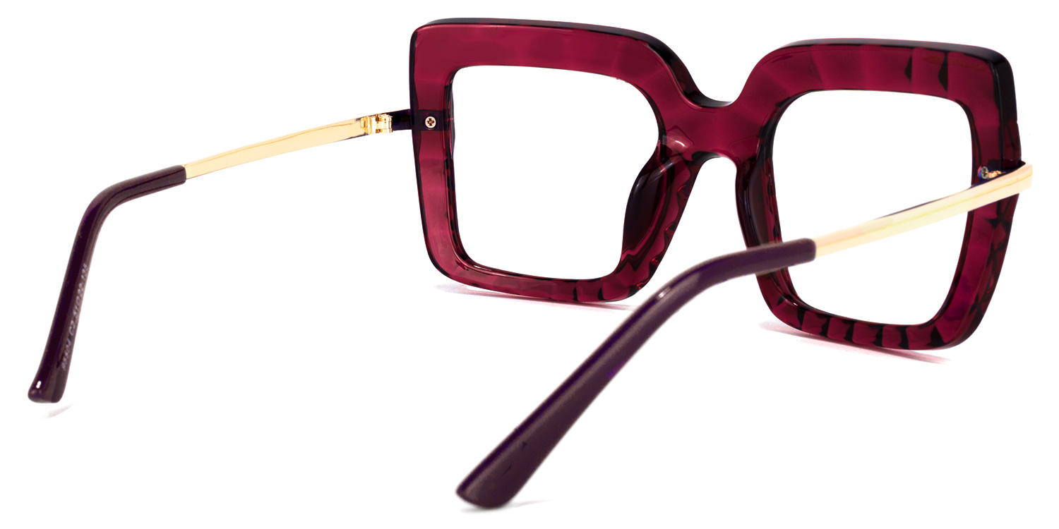 Amecia Square Red Glasses | ZEELOOL UK3