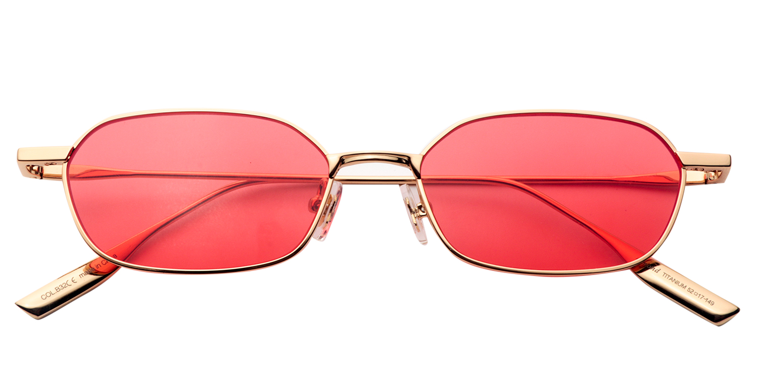 Rectangle Gold Sunglasses | ZEELOOL UK1