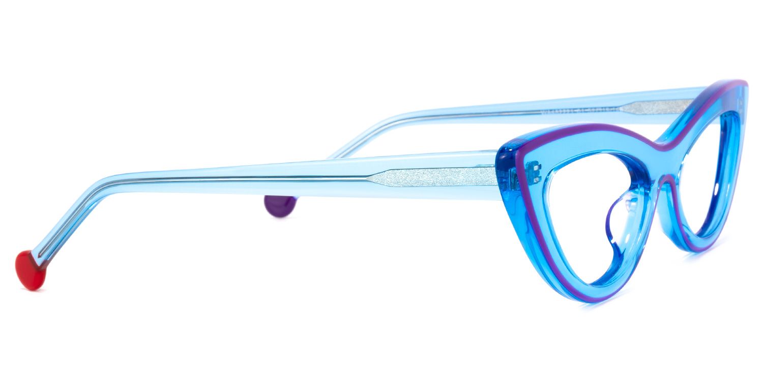 Yuki Cateye Blue Glasses | ZEELOOL UK3