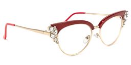 Hearn Cat Eye Red Glasses2
