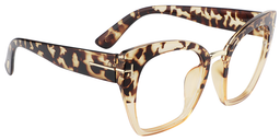 Lulu Cat Eye Light Tortoise Glasses4
