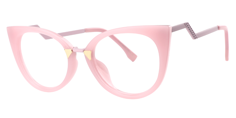Cat Eye Pink Glasses | ZEELOOL UK Eyeglass Frame2