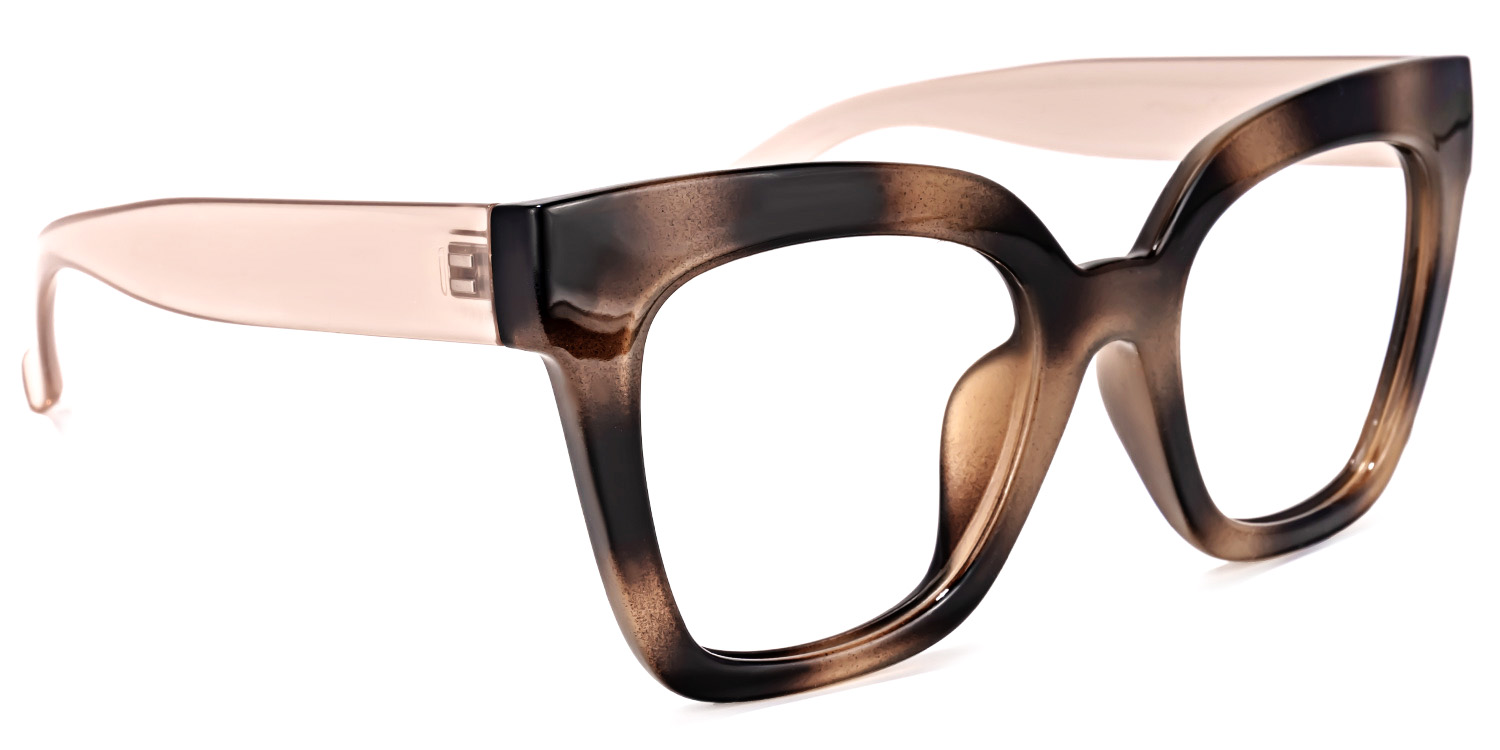 Malcolm Square Burnt Umber Frame Glasses | ZEELOOL UK5