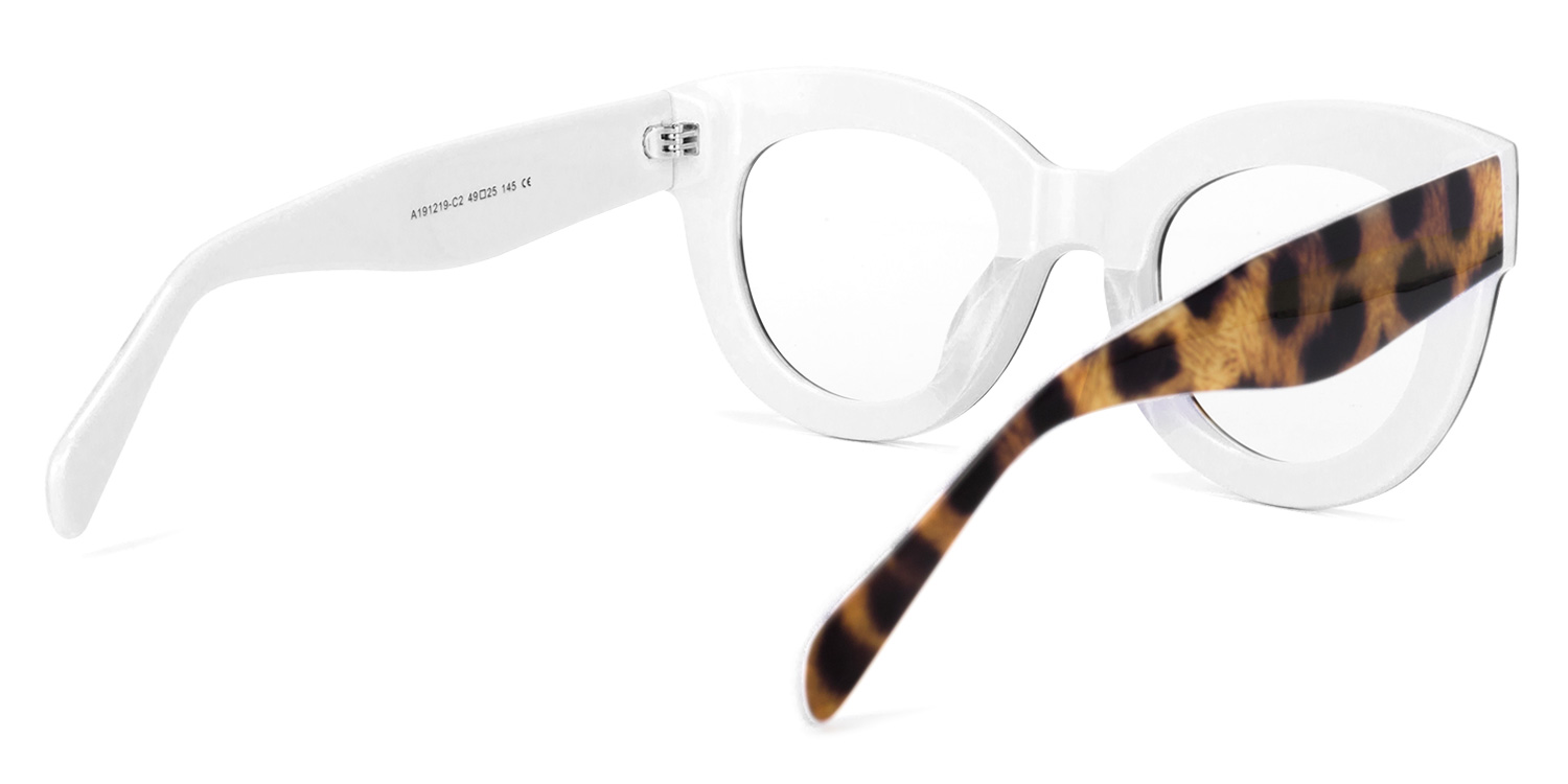 Torres Cat-eye Brown-Leopard Frame Glasses | ZEELOOL UK4