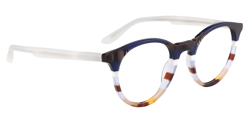 Round Dark Blue Glasses | ZEELOOL UK3
