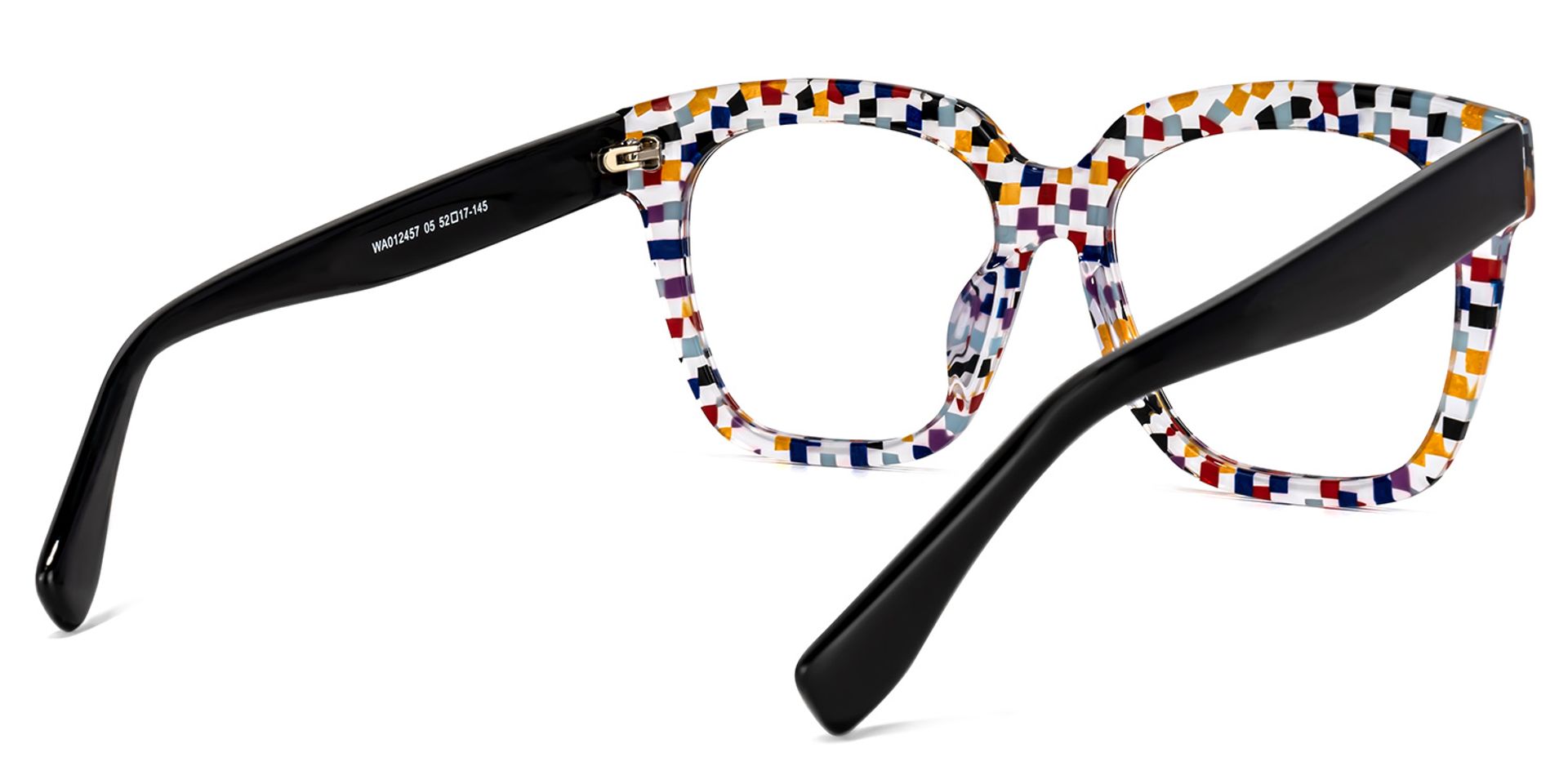 Xion Square Colorful-Point Eyeglasses | Zeelool Optical4
