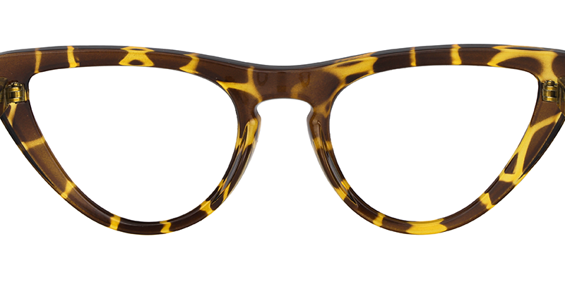 Jasmine Cat Eye Light Amber Glasses | ZEELOOL UK5