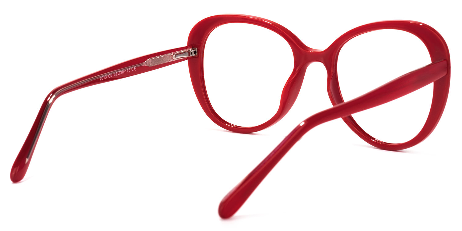 Elena Round Red Glasses | ZEELOOL UK4