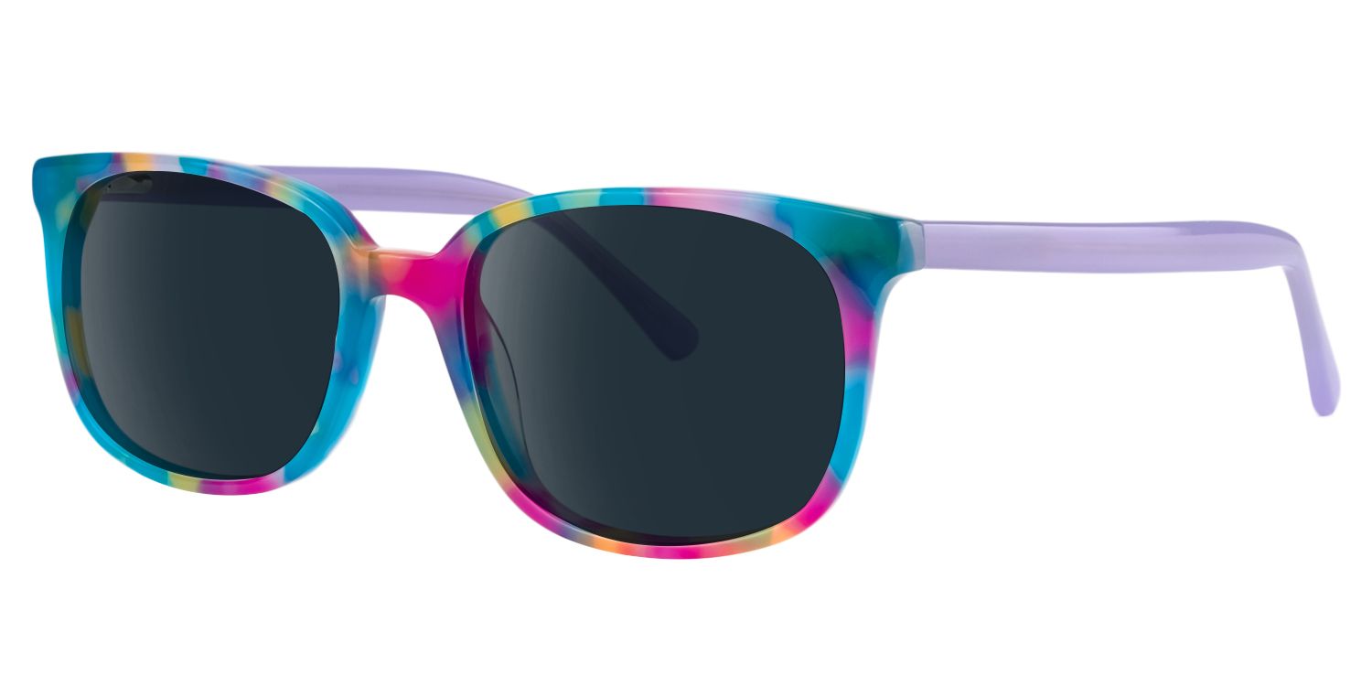 Angell Blue Rectangle Polarized Sunglasses for Driving | ZEELOOL UK1