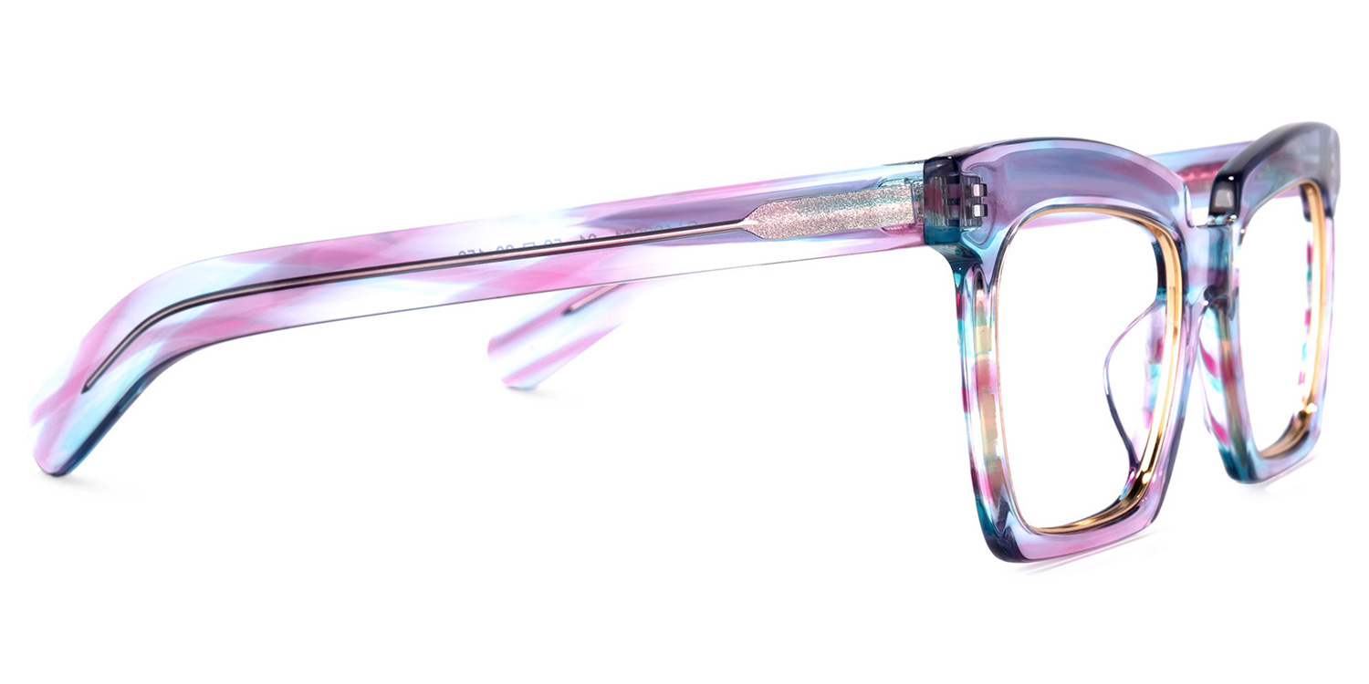 Corrales Square Purple-Blue Glasses | ZEELOOL UK3