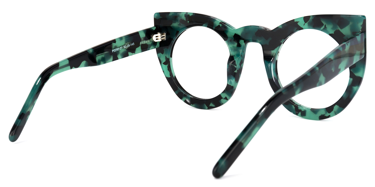 Ophelia Cateye Green-Floral Glasses | ZEELOOL UK4