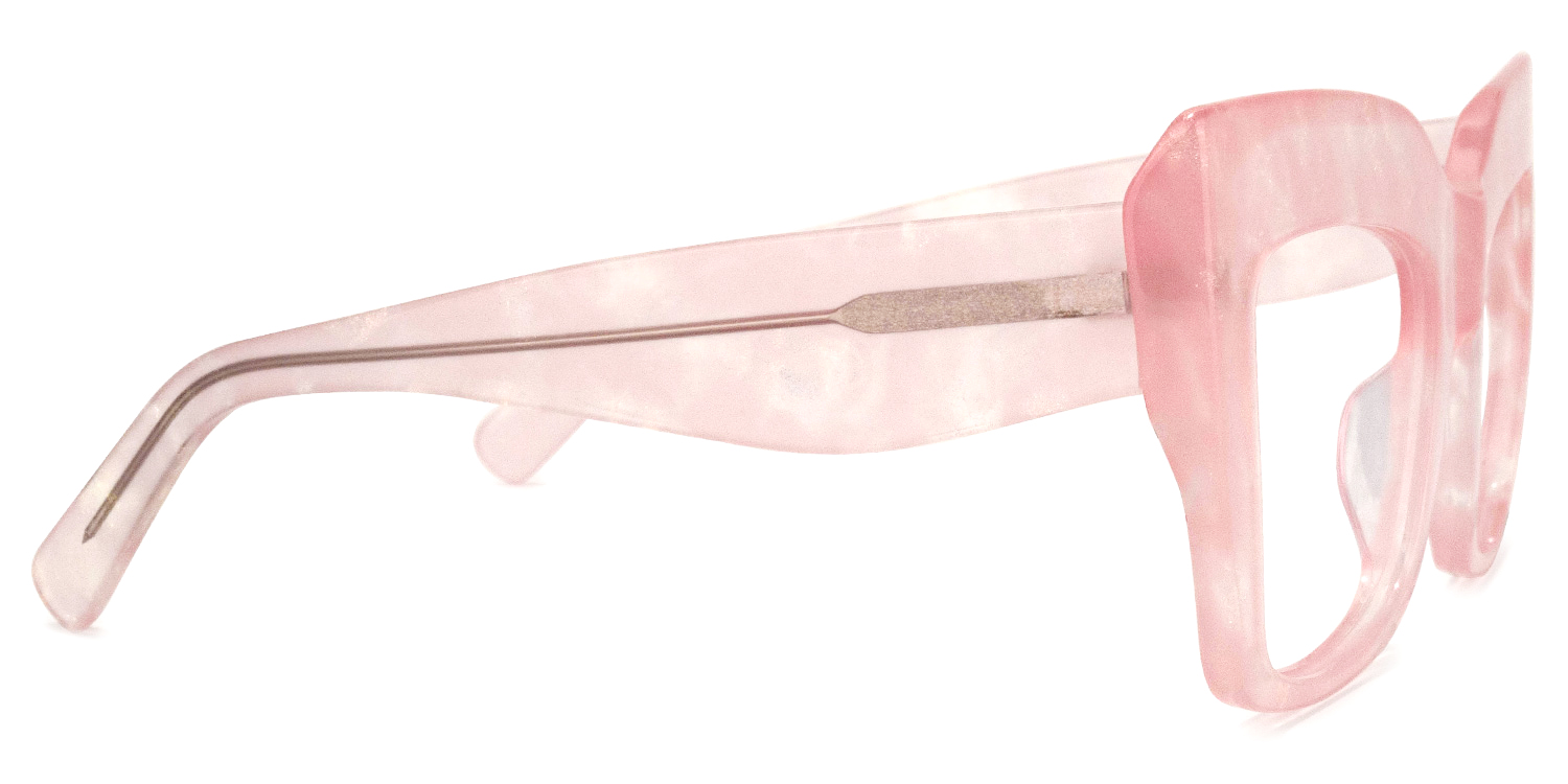 Charmaine Pink Pearlescent Glasses with Cat Eye Frame3