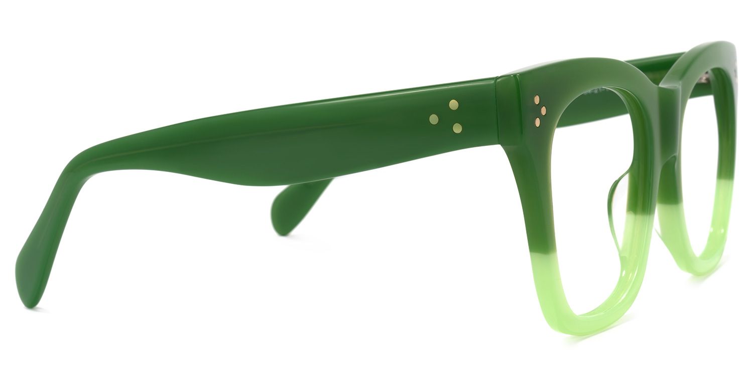 Tandy Rectangle Green Glasses | ZEELOOL UK3