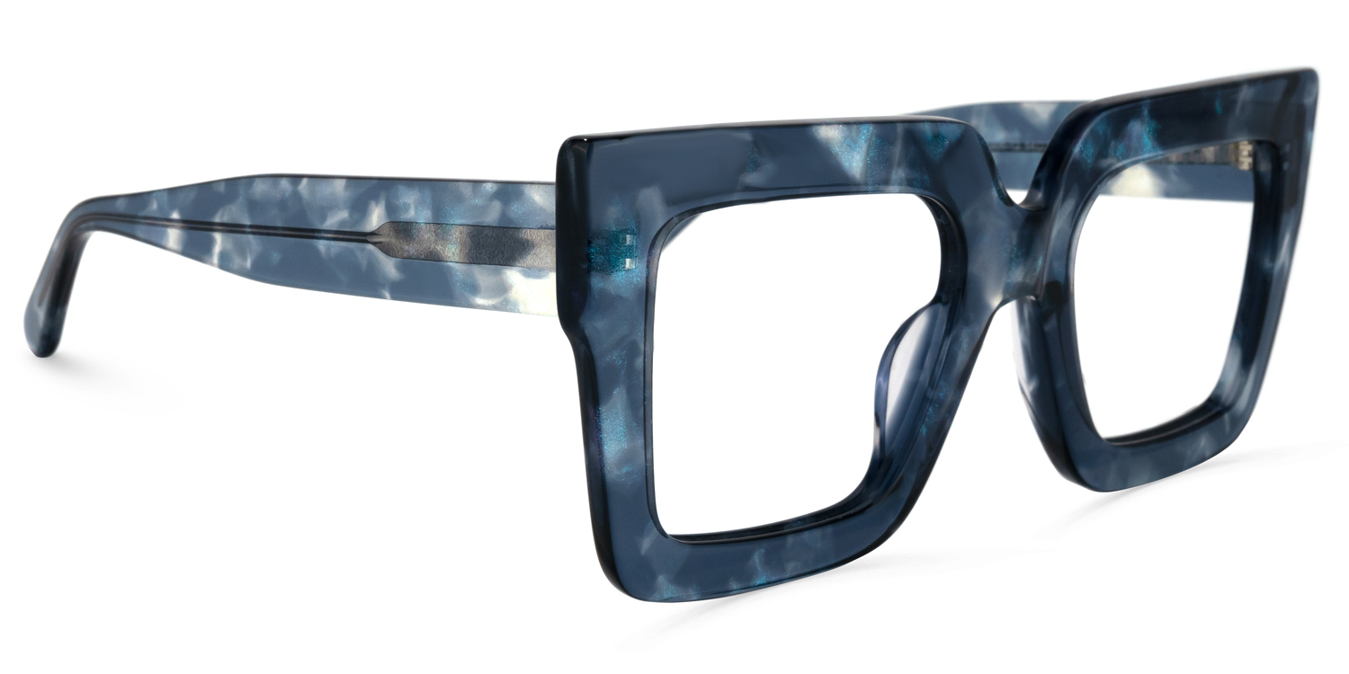 Brandon Square Dark-Blue Glasses | ZEELOOL UK2