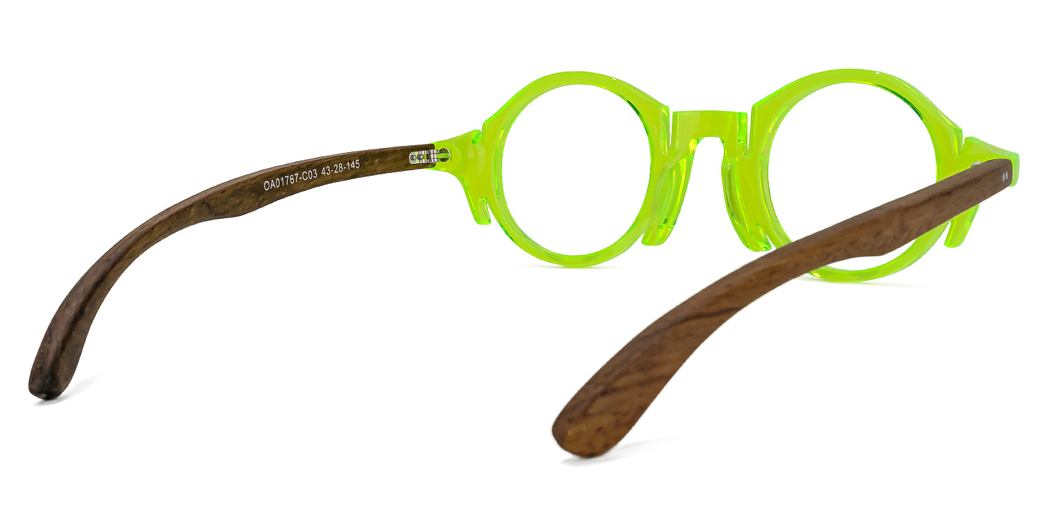 Charlie Round Green Glasses4