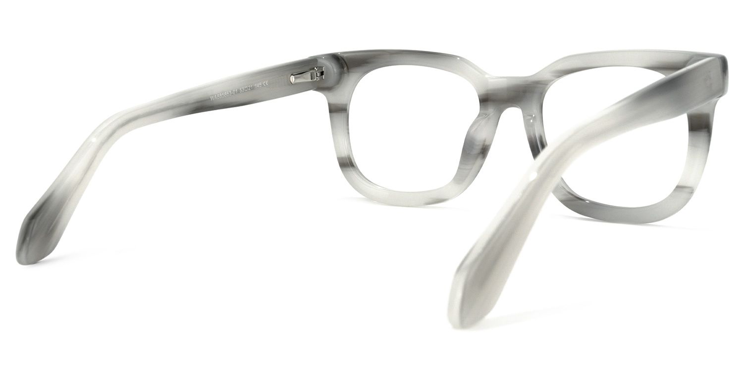 Crunch Square Gray Glasses | ZEELOOL UK4