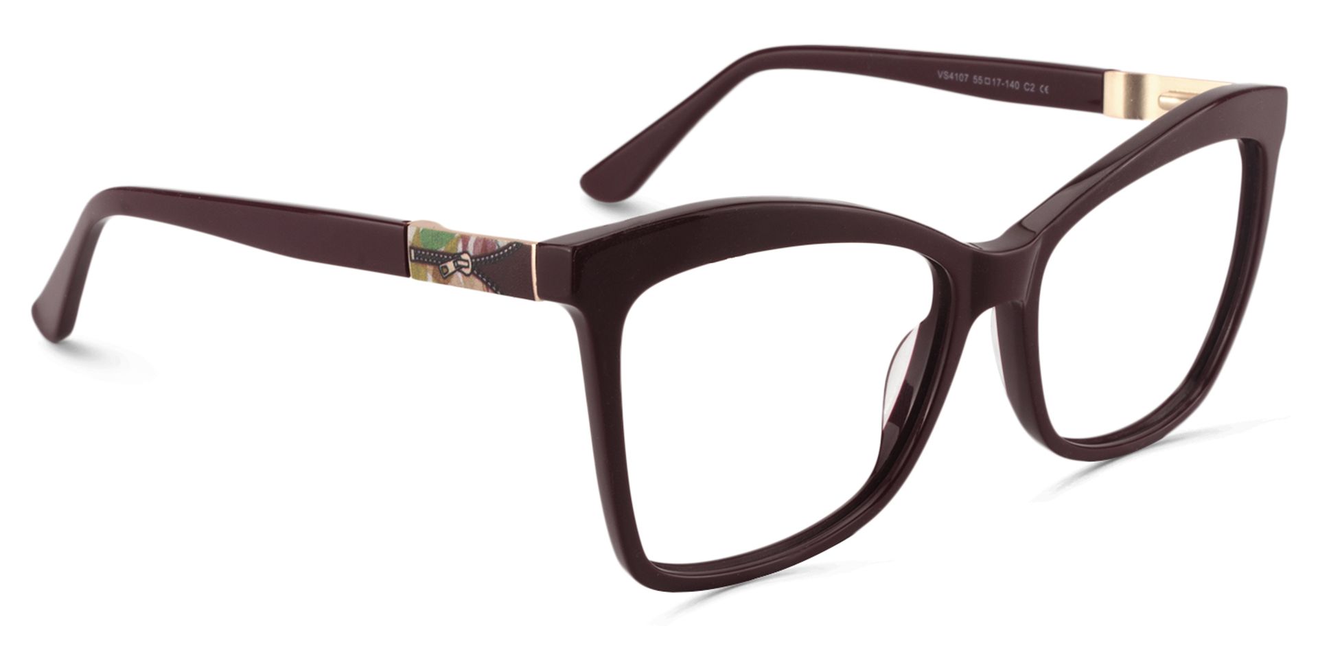 Butterfly Dark Red Glasses | ZEELOOL UK2