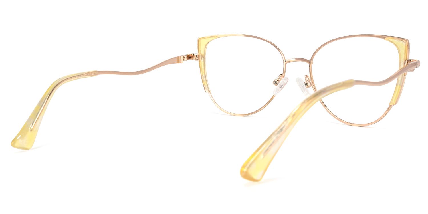 Hawraa Cateye Yellow Glasses | ZEELOOL UK4