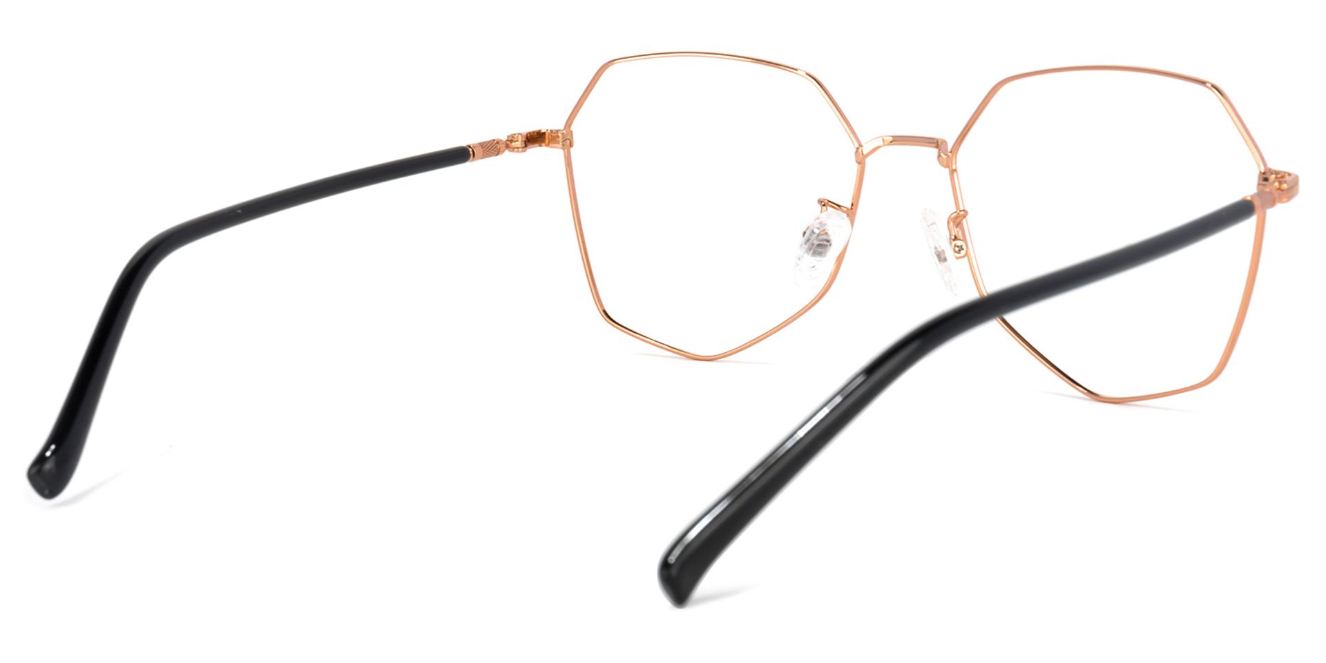 Bivins Geometric Gold Thin Frame Glasses | ZEELOOL UK4