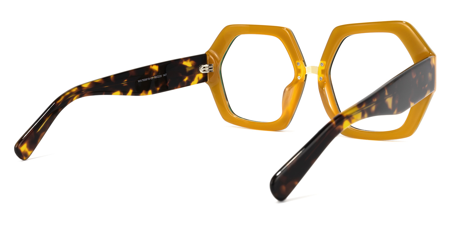 Otero Geometric Green-Floral Glasses | ZEELOOL UK4