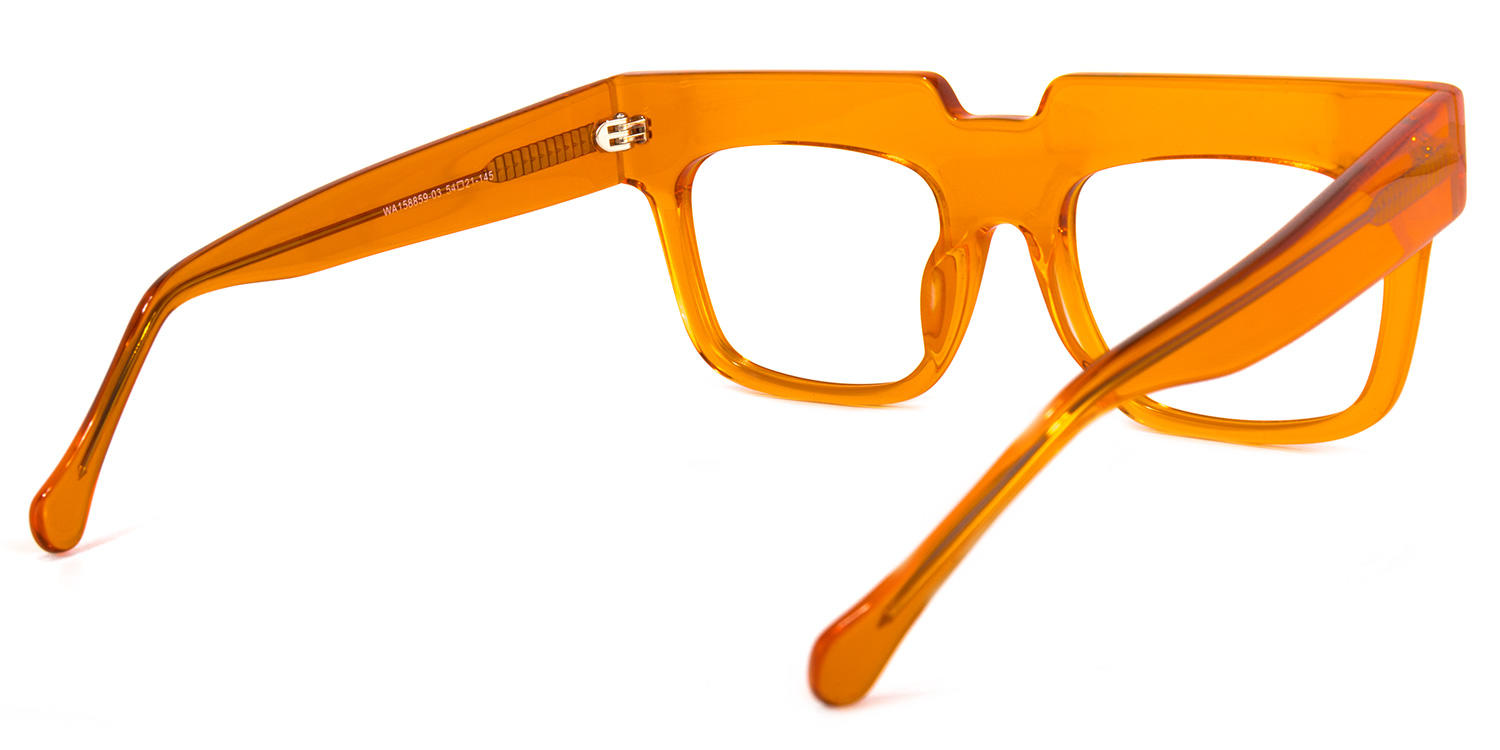 Travis Square Orange Glasses3