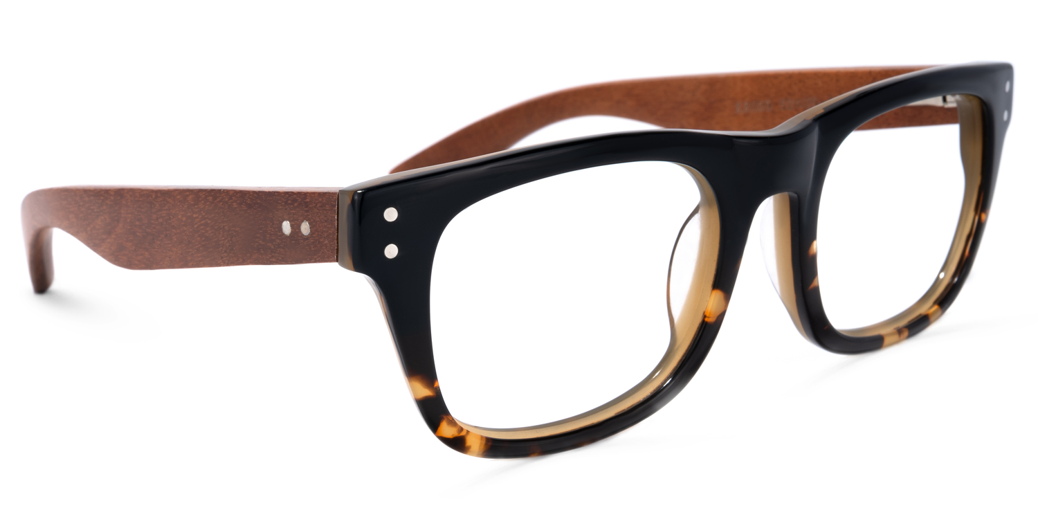 Garz Rectangle Black Glasses2