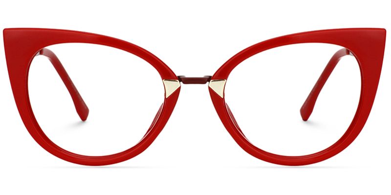 Jacqueline Cat Eye Red Glasses | Zeelool Glasses0