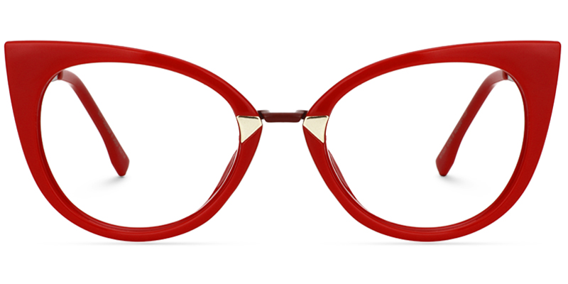 Jacqueline Cat Eye Red Glasses | Zeelool Glasses0