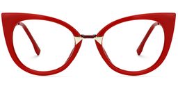 Jacqueline Cat Eye Red Glasses0