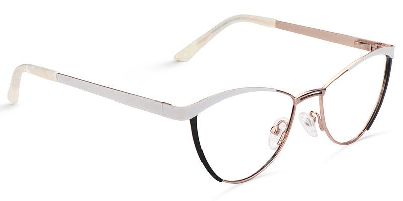 Sydney Cat Eye White Frame Glasses | ZEELOOL UK2