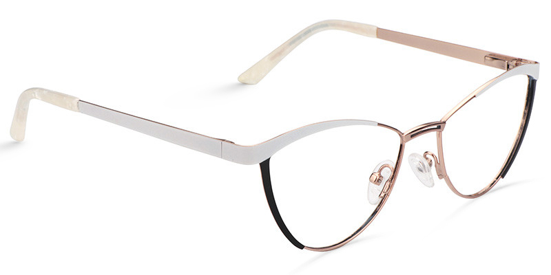 Sydney Cat Eye White Frame Glasses | ZEELOOL UK2